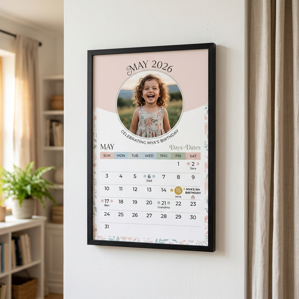 Birthday Calendar Poster