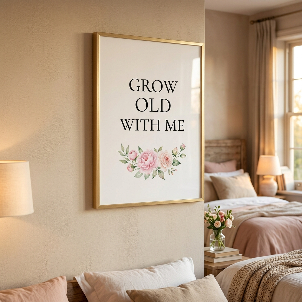 Grow Old With Me Quote Poster