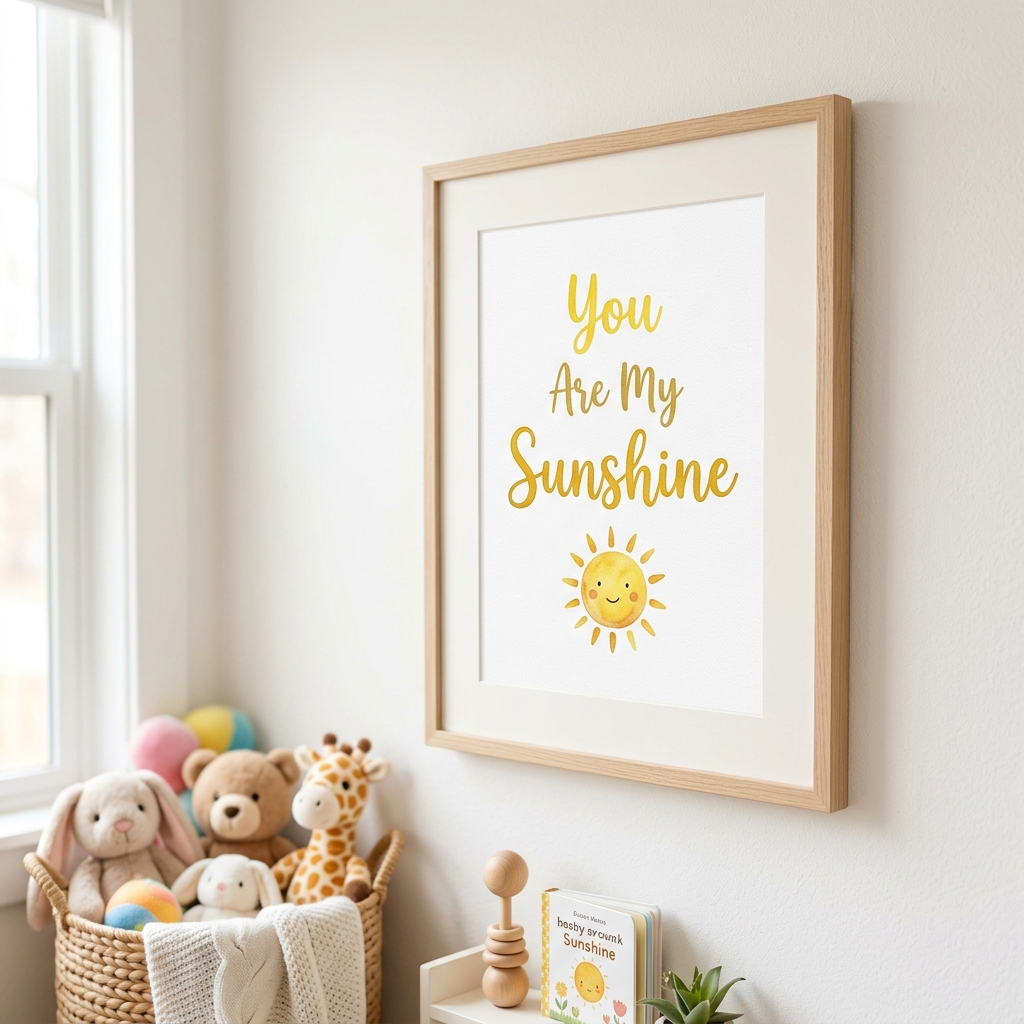 You Are My Sunshine Quote Poster